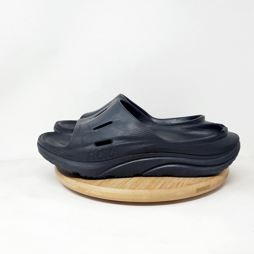 Hoka Ora Recovery 3 Slide Sandals Womens 8 Black Sport Pool Beach Slip On Shoes
